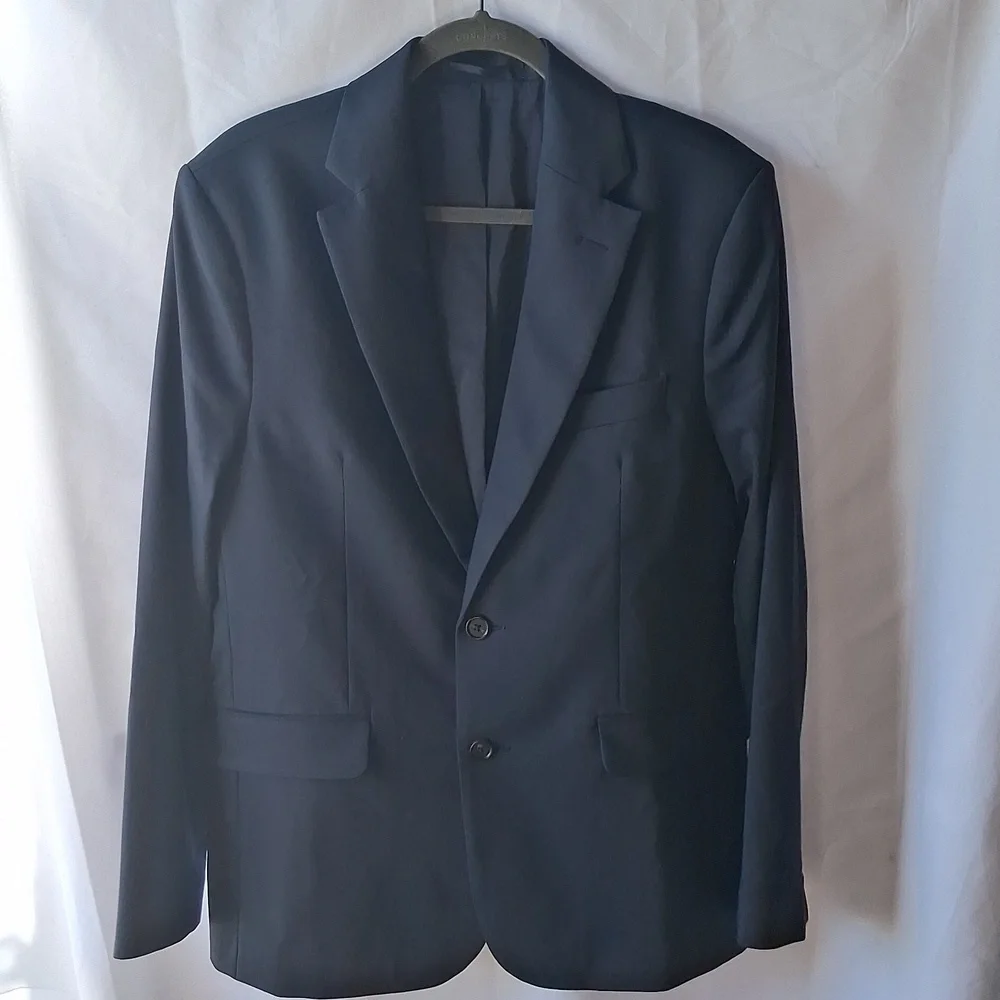 Quince Stretch Wool Blazer Navy  Premium Italian Wool S